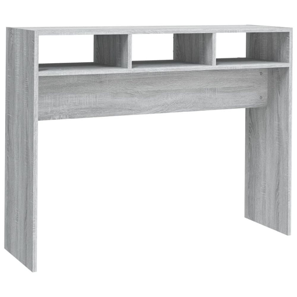 Vidaxl Konzolový stolík sivý dub sonoma 105x30x80 cm spracované drevo